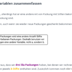 Ausschnitt aus dem Moodle-Kurs: Chiara und Kaja fassen Terme mit den Variablen a und b zusammen