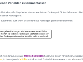 Ausschnitt aus dem Moodle-Kurs: Chiara und Kaja fassen Terme mit den Variablen a und b zusammen
